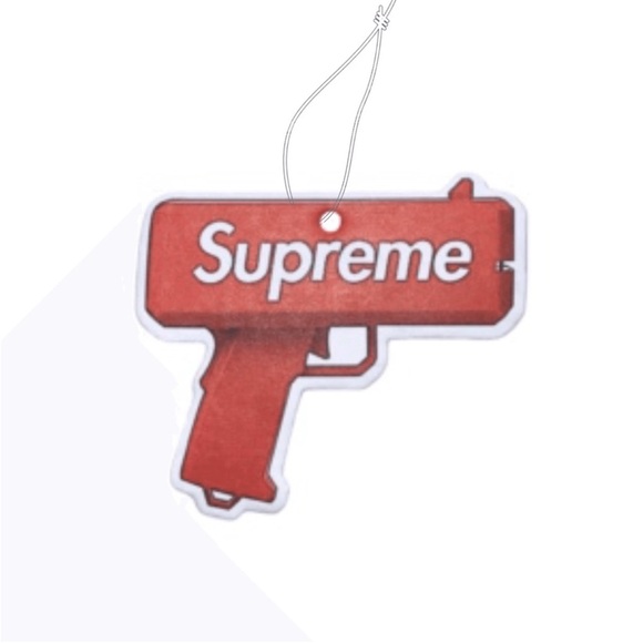 Supreme Stickers in Zip Lock Bag & Air Freshener Money Gun - Picture 4 of 4